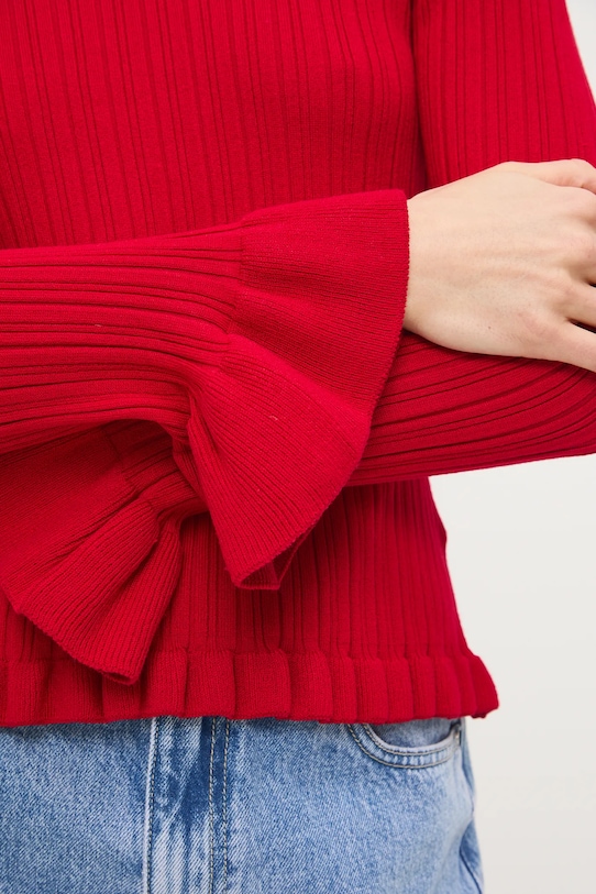 Sweter damski z wiskozą z fakturą RS26-SWD406