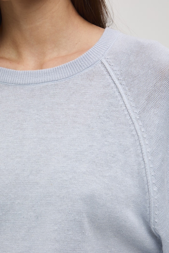 Sweter damski lniany RS26-SWD502 niebieski