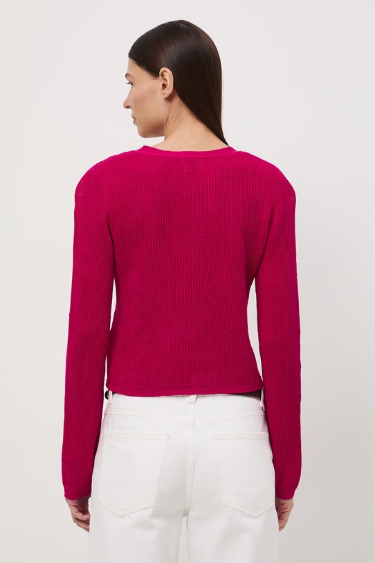 Odzież Medicine kardigan damski lniany RS26-SWD505 różowy