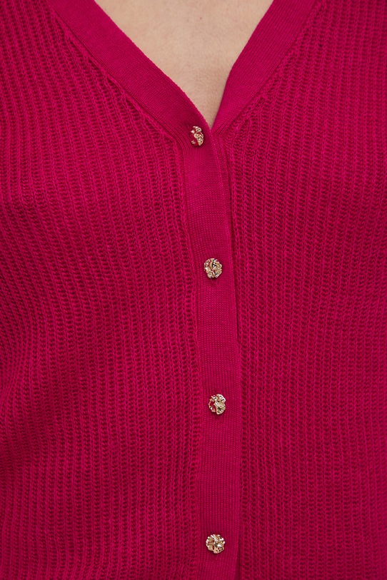 Medicine kardigan damski lniany RS26-SWD505 różowy