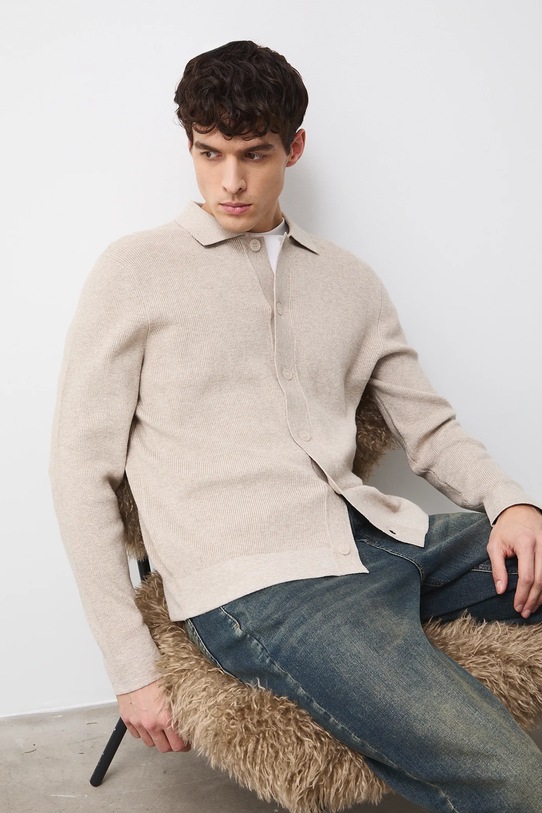 Medicine kardigan pozostałe beżowy RS26-SWM100