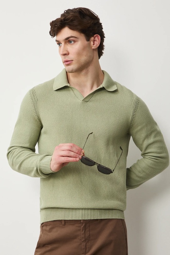 Medicine sweter bawełniany bawełna zielony RS26-SWM302