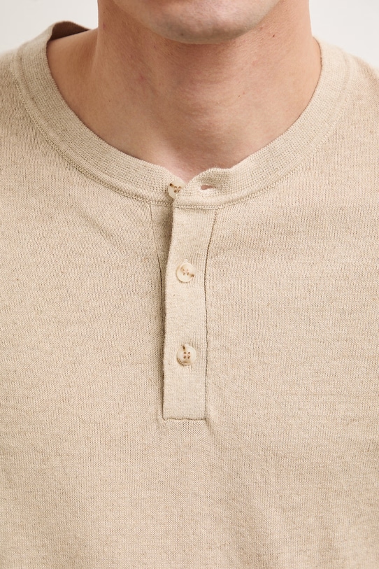 Medicine pánsky sveter s ľanom RS26-SWM500 béžová