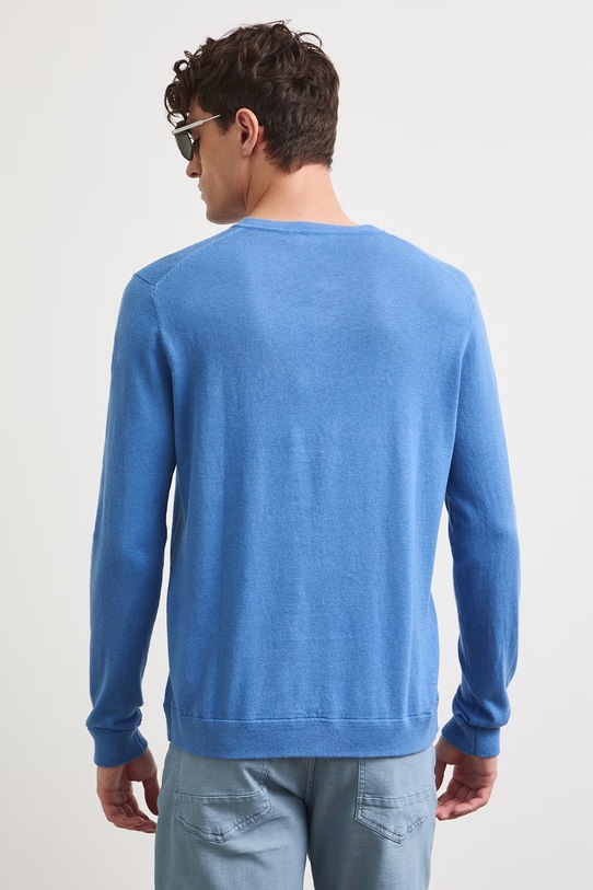 Svetr pánský se lnem modrá RS26-SWM500