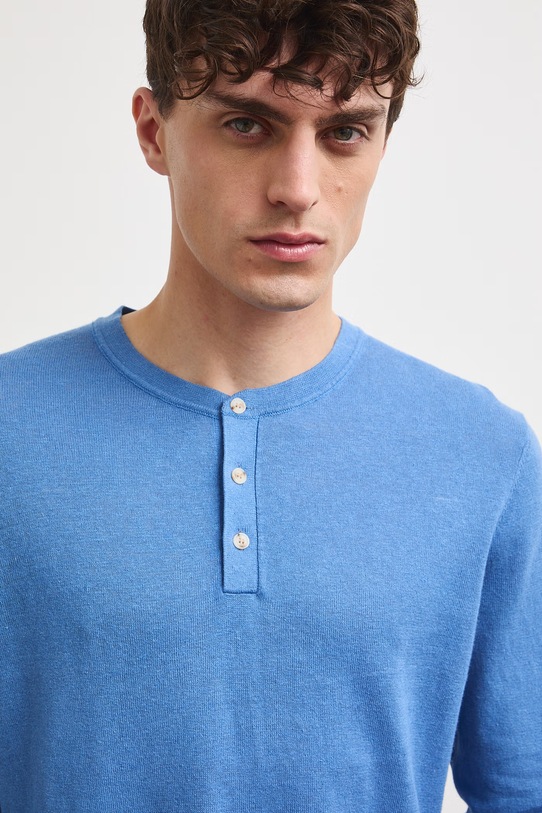 Svetr pánský se lnem RS26-SWM500 modrá