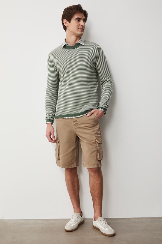 Medicine sweter męski bawełniany zielony RS26-SWM501