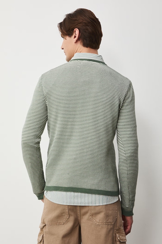 Odzież Medicine sweter męski bawełniany RS26-SWM501 zielony