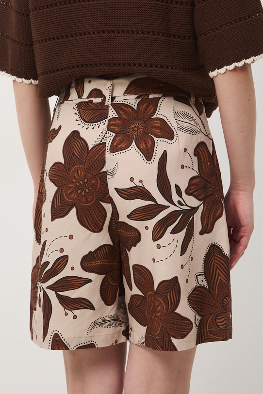 Odzież Medicine szorty damskie z domieszką lnu RS26-SZD070 beżowy