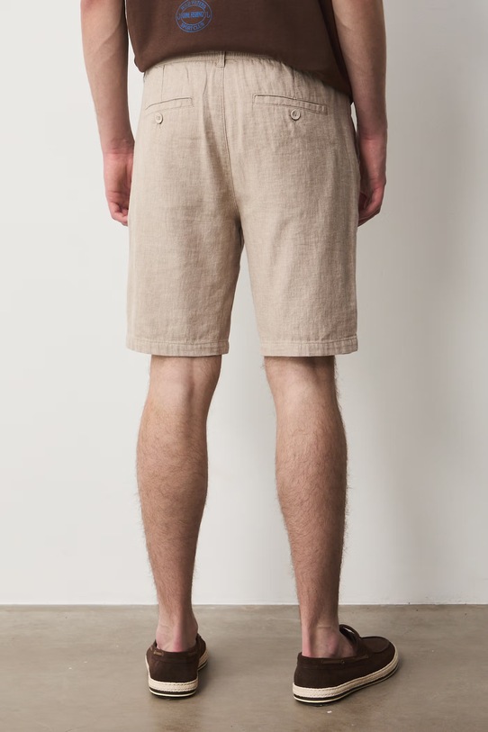 Odzież Medicine szorty chino męskie z lnem RS26-SZM073 beżowy