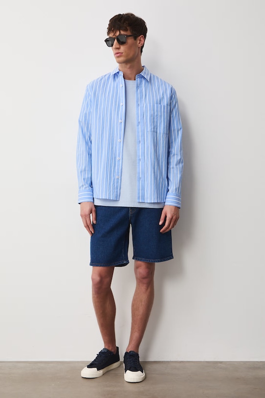 Medicine szorty męskie jeansowe niebieski RS26-SZM077