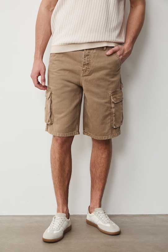 Medicine szorty cargo męskie jeansowe RS26-SZM513 beżowy RS26