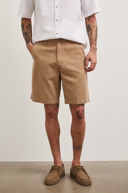 Szorty chino męskie z lyocellem RS26-SZM802 beżowy RS26