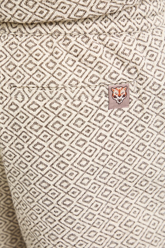 Szorty męskie z lnem regular waist brązowy RS26-SZM921