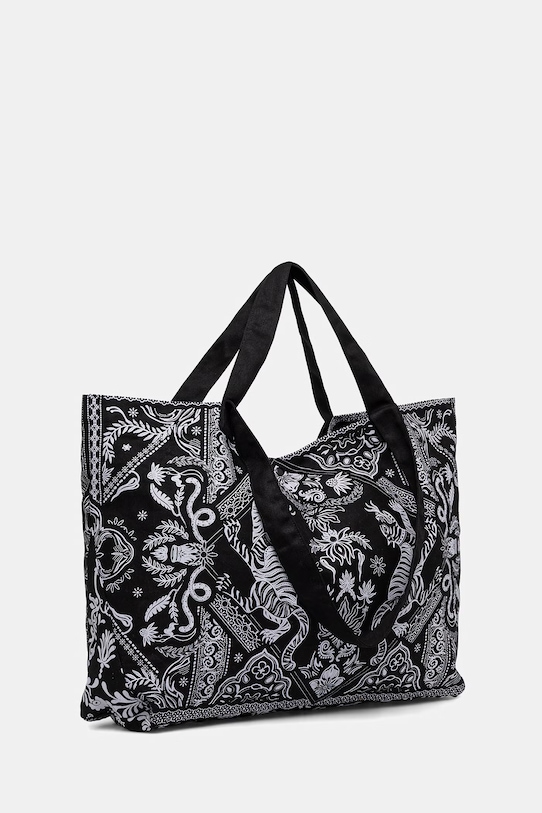 Torebka shopper damska bawełniana RS26-TCD901 czarny RS26