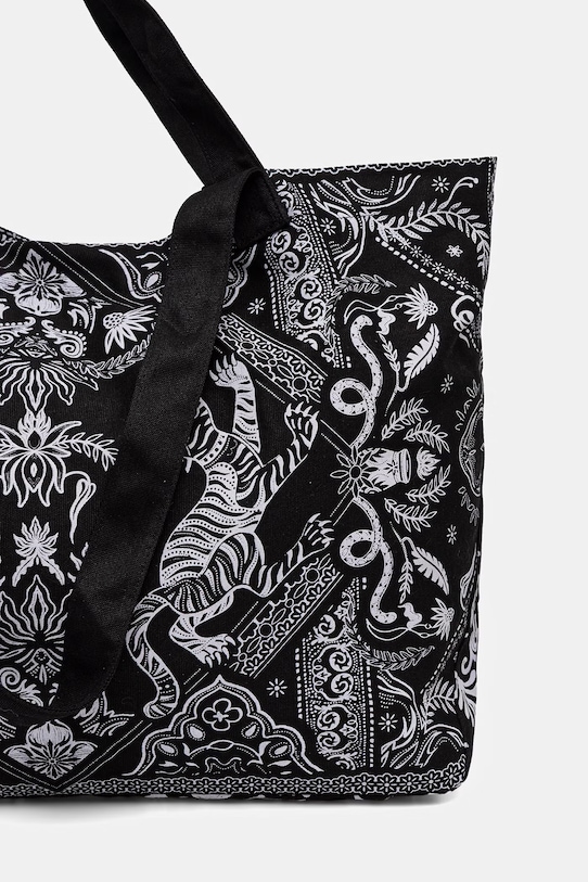 Akcesoria Torebka shopper damska bawełniana RS26-TCD901 czarny