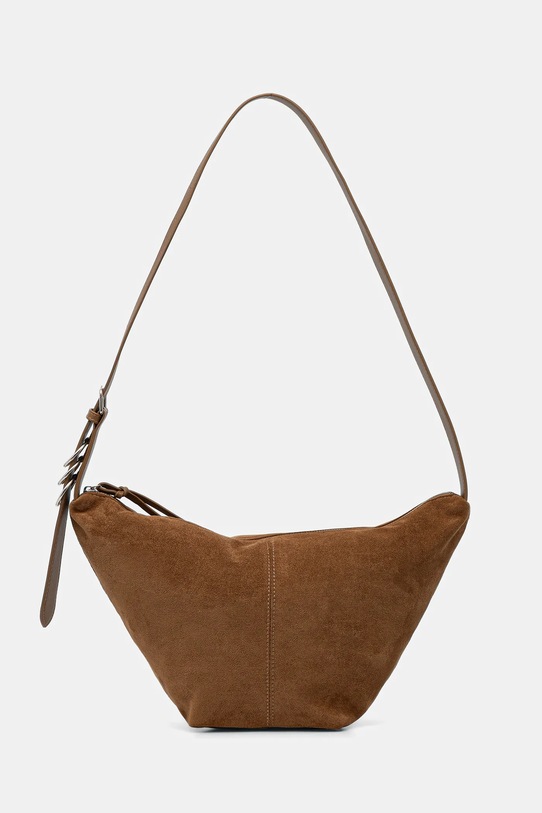 Kabelka dámská z imitace semiše RS26-TOD402 hnědá RS26