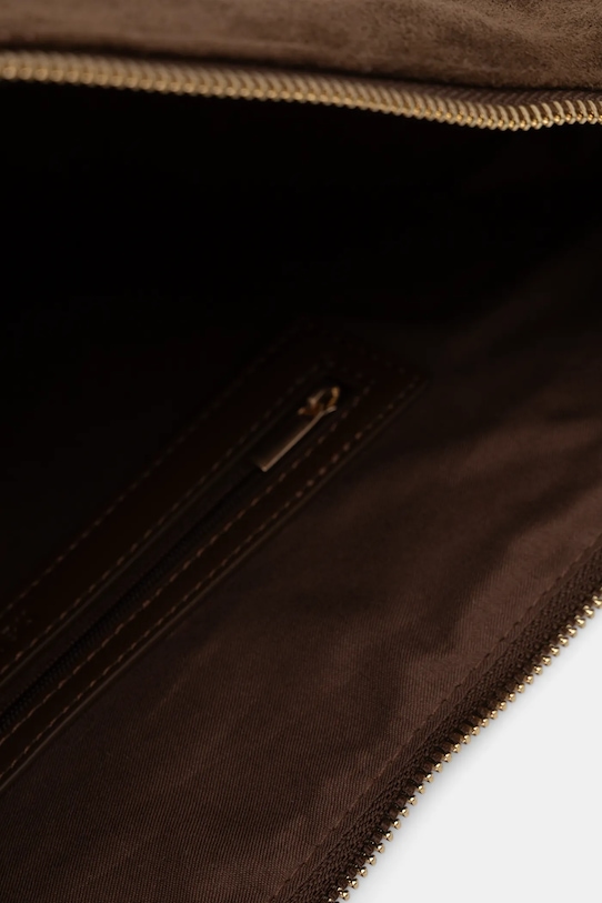 Kabelka dámská z imitace semiše RS26-TOD402 hnědá