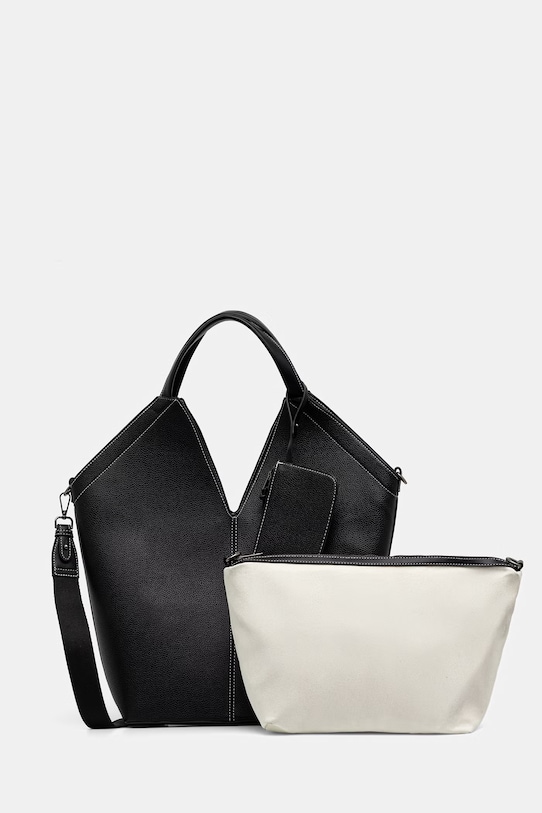 Kabelka z ekologickej kože RS26-TOD509 čierna RS26