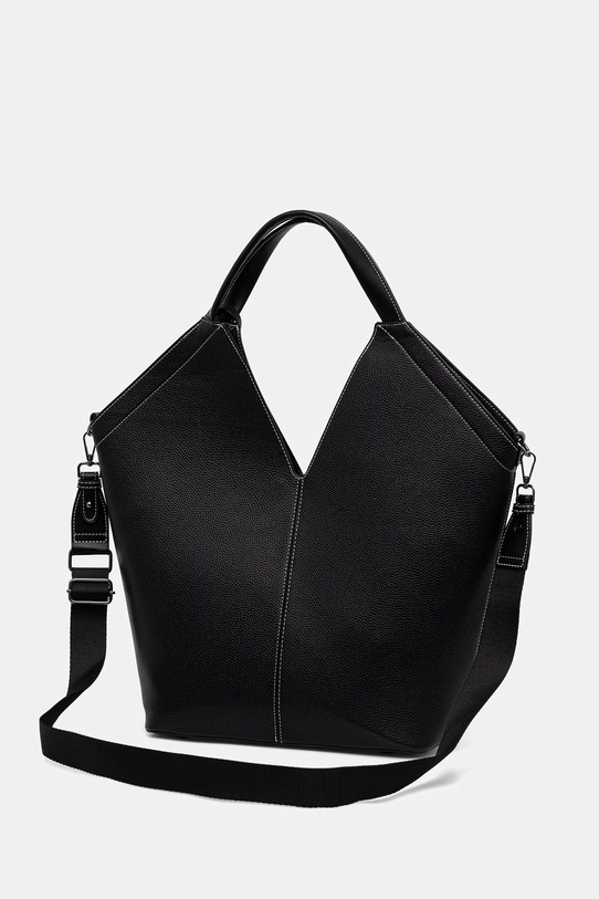 Kabelka z ekologickej kože RS26-TOD509 čierna
