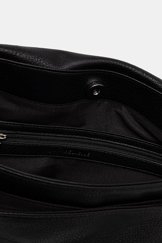 Torebka crossbody damska z imitacji skóry z haftem RS26-TOD601 czarny