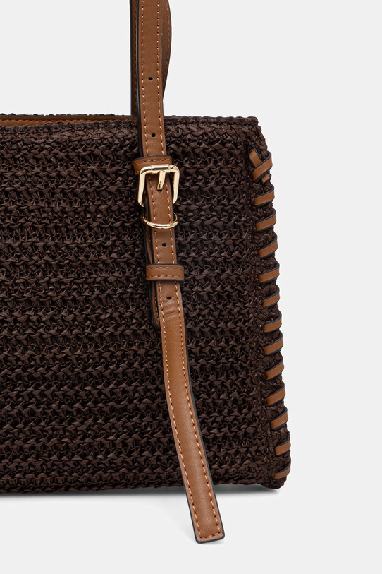 Akcesoria Torebka koszyk damska pleciona RS26-TOD702 brązowy