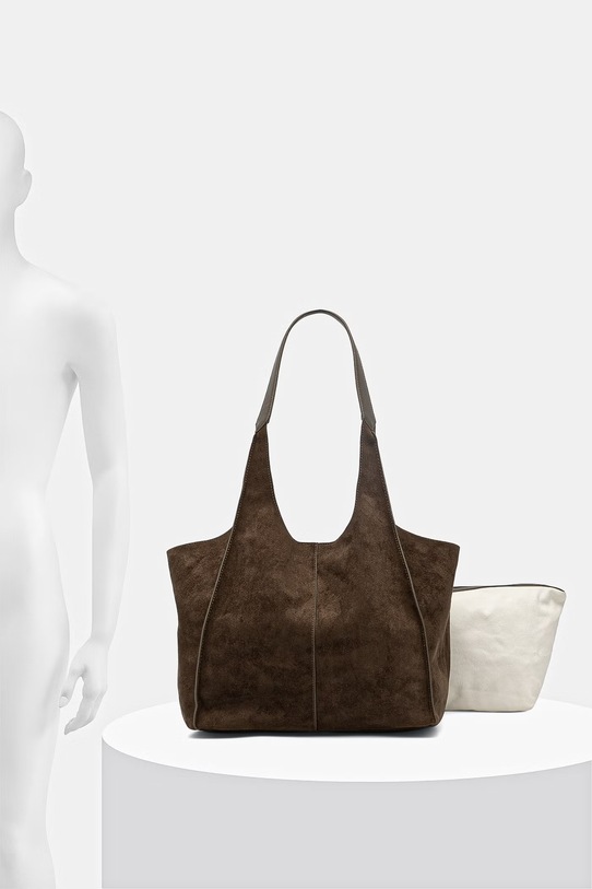 Medicine torebka shopper damska z imitacji zamszu RS26-TOD703