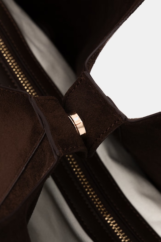 Medicine torebka shopper damska z imitacji zamszu brązowy RS26-TOD703