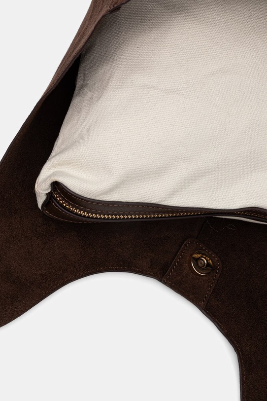 Medicine torebka shopper damska z imitacji zamszu RS26-TOD703 brązowy