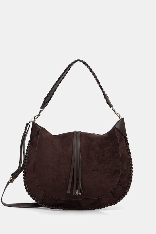 Kabelka dámska z imitácie semišu hnedá RS26-TOD707