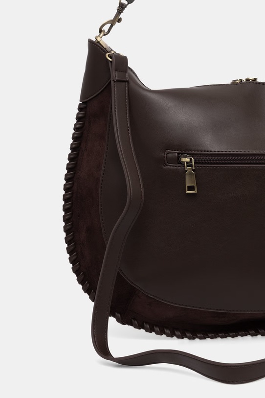 Doplnky Kabelka dámska z imitácie semišu RS26-TOD707 hnedá