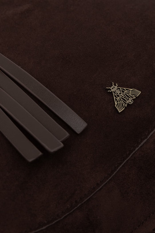 Kabelka dámska z imitácie semišu hnedá RS26-TOD707