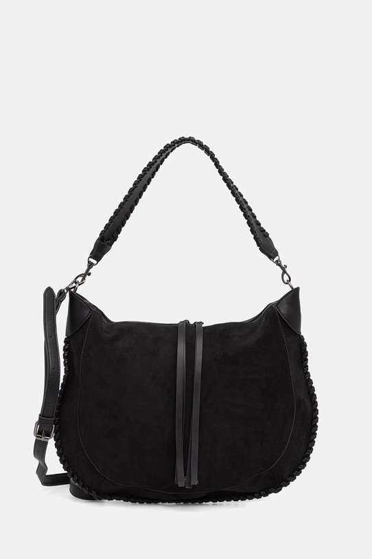 Kabelka dámska z imitácie semišu čierna RS26-TOD707