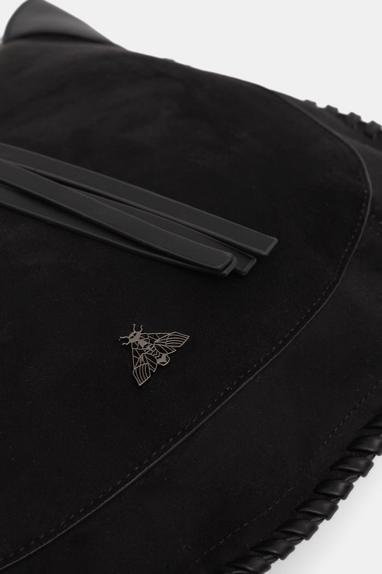 Kabelka dámska z imitácie semišu čierna RS26-TOD707