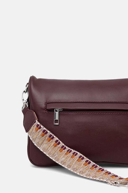 Akcesoria Medicine torebka crossbody damska z imitacji skóry RS26-TOD716 bordowy