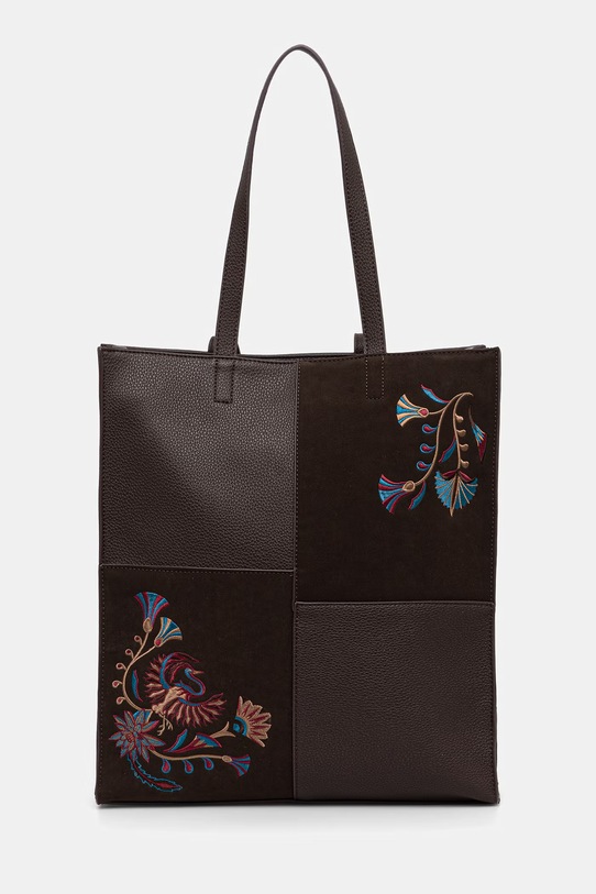 Medicine shopperka damska z imitacji skóry brązowy RS26-TOD717