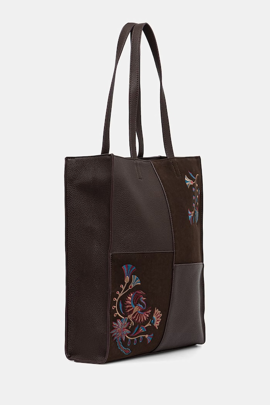 Medicine shopperka damska z imitacji skóry RS26-TOD717 brązowy RS26