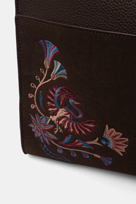 Medicine shopperka damska z imitacji skóry brązowy RS26-TOD717