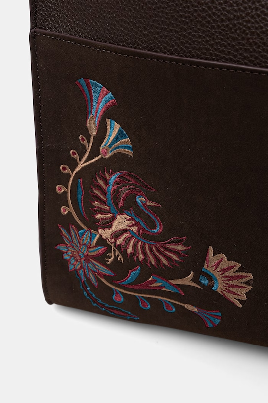 Medicine shopperka damska z imitacji skóry brązowy RS26-TOD717