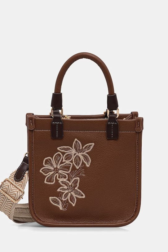 Medicine torebka crossbody damska z imitacji skóry brązowy RS26-TOD806