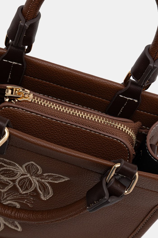 Medicine torebka crossbody damska z imitacji skóry RS26-TOD806 brązowy