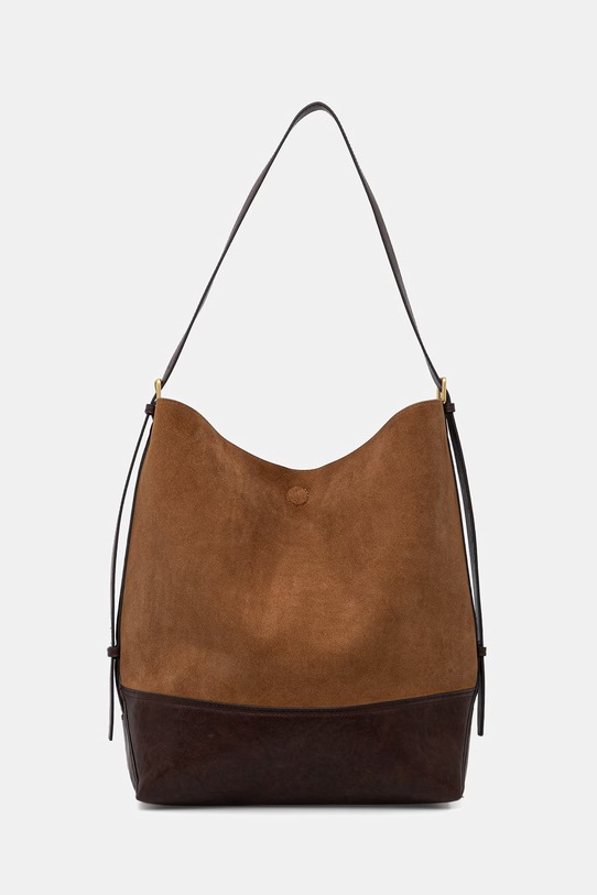 Akcesoria Medicine shopperka damska zamszowa RS26-TOD814 brązowy