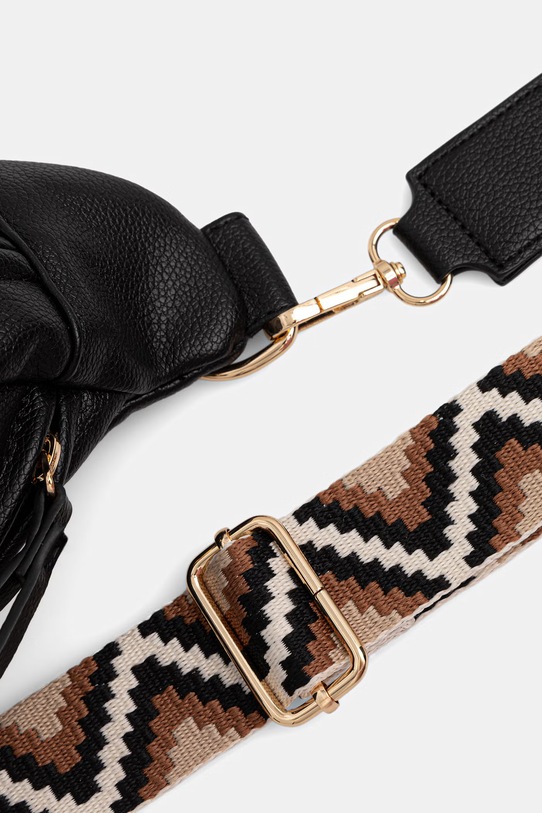 Nerka damska z imitacji skóry czarny RS26-TOD912