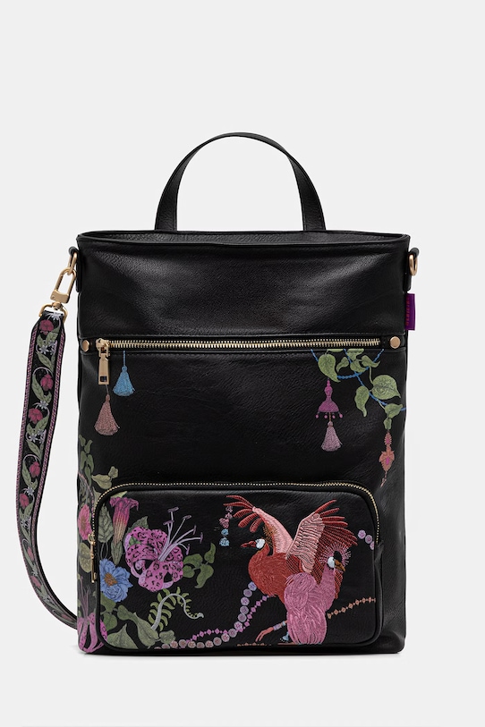 Medicine plecak damski z imitacji skóry RS26-TPD652 czarny RS26