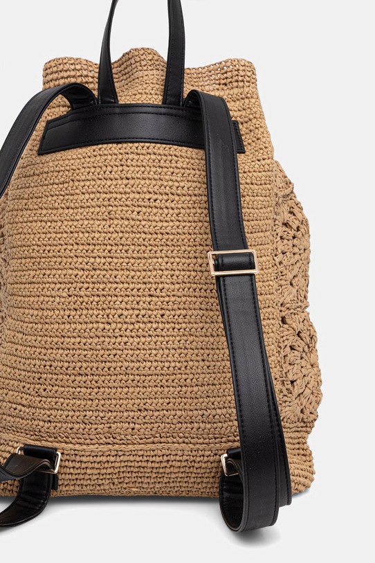 Akcesoria Medicine plecak worek damski pleciony RS26-TPD801 beżowy