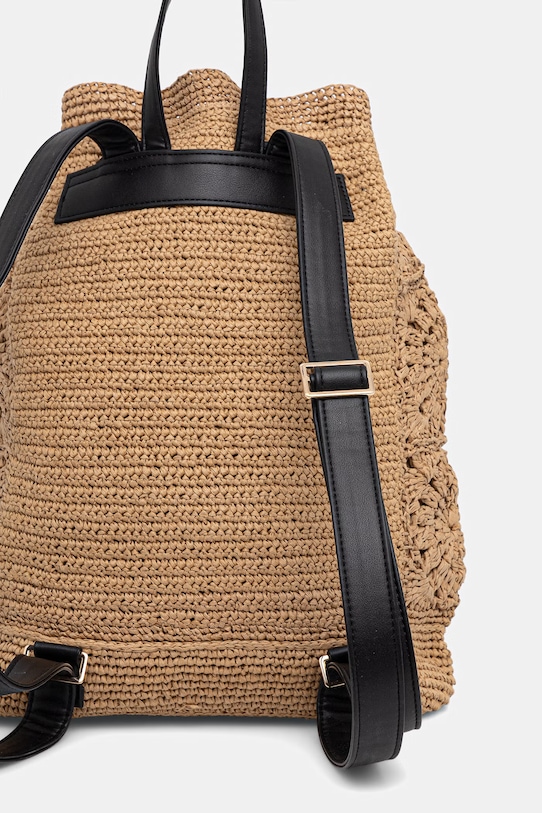 Akcesoria Medicine plecak worek damski pleciony RS26-TPD801 beżowy