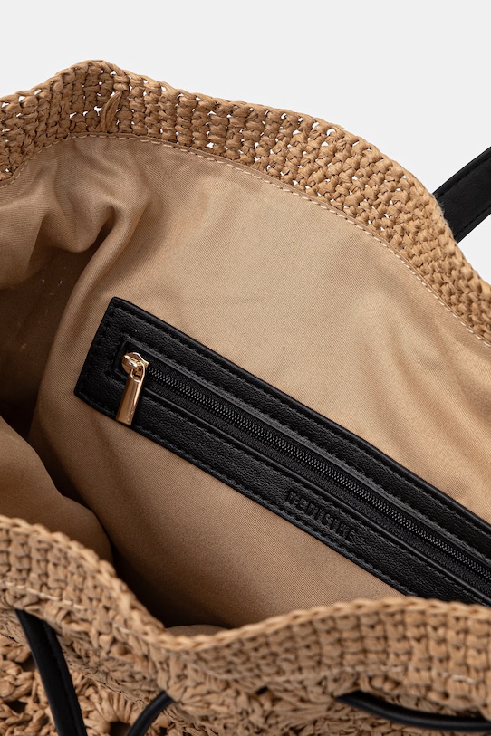 Medicine plecak worek damski pleciony RS26-TPD801 beżowy