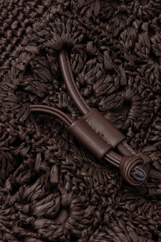 Plecak worek damski pleciony brązowy RS26-TPD801