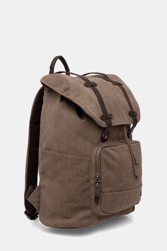 Plecak męski z bawełną RS26-TPM900 brązowy RS26