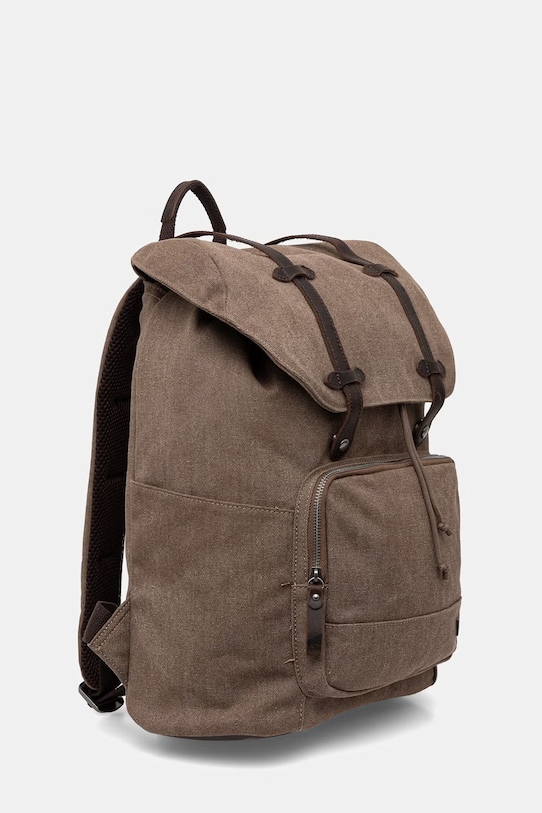 Plecak męski z bawełną RS26-TPM900 brązowy RS26