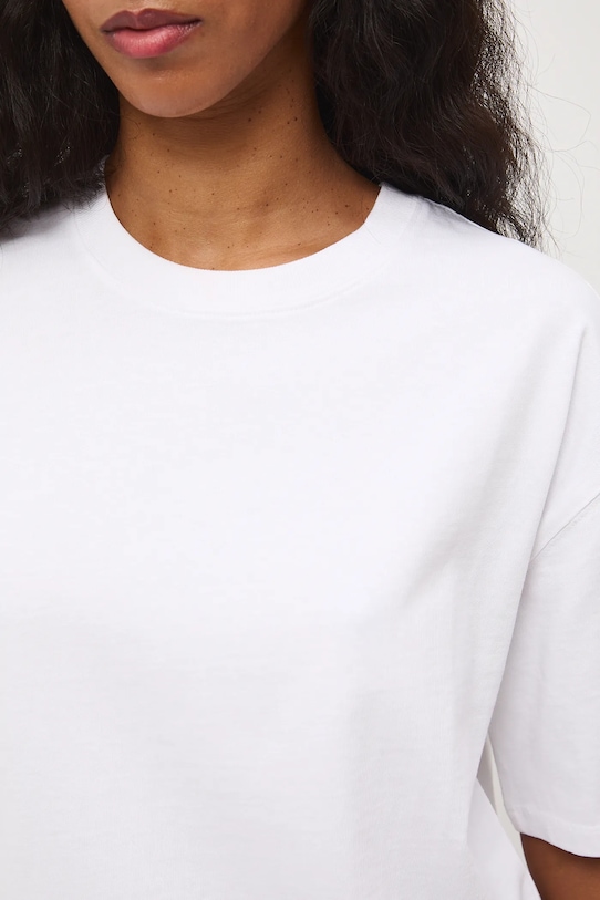 T-shirt bawełniany damski gładki RS26-TSD020 biały